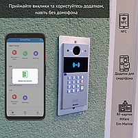 Багатоквартирна інтерком-панель виклику Akuvox - R20K Silver, фото 5