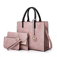 Женский набор сумок, набор сумок розовый CC-3782-30
