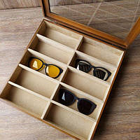 Скринька дерев’яна для 10 окулярів органайзер