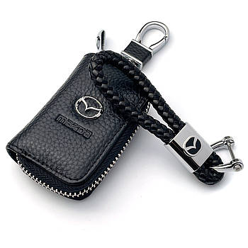 Автонабір №3 для Mazda / Брелок і гаманець для автоключів з логотипом (тиснений шкіра)