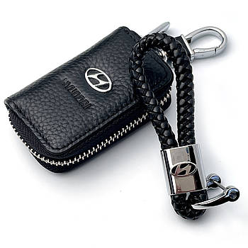 Автонабір №3 для Hyundai / Брелок і гаманець для автоключів з логотипом (тиснений шкіра)