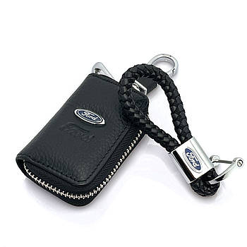 Автонабір №3 для Ford / Брелок і гаманець для автоключів з логотипом (тиснений шкіра)