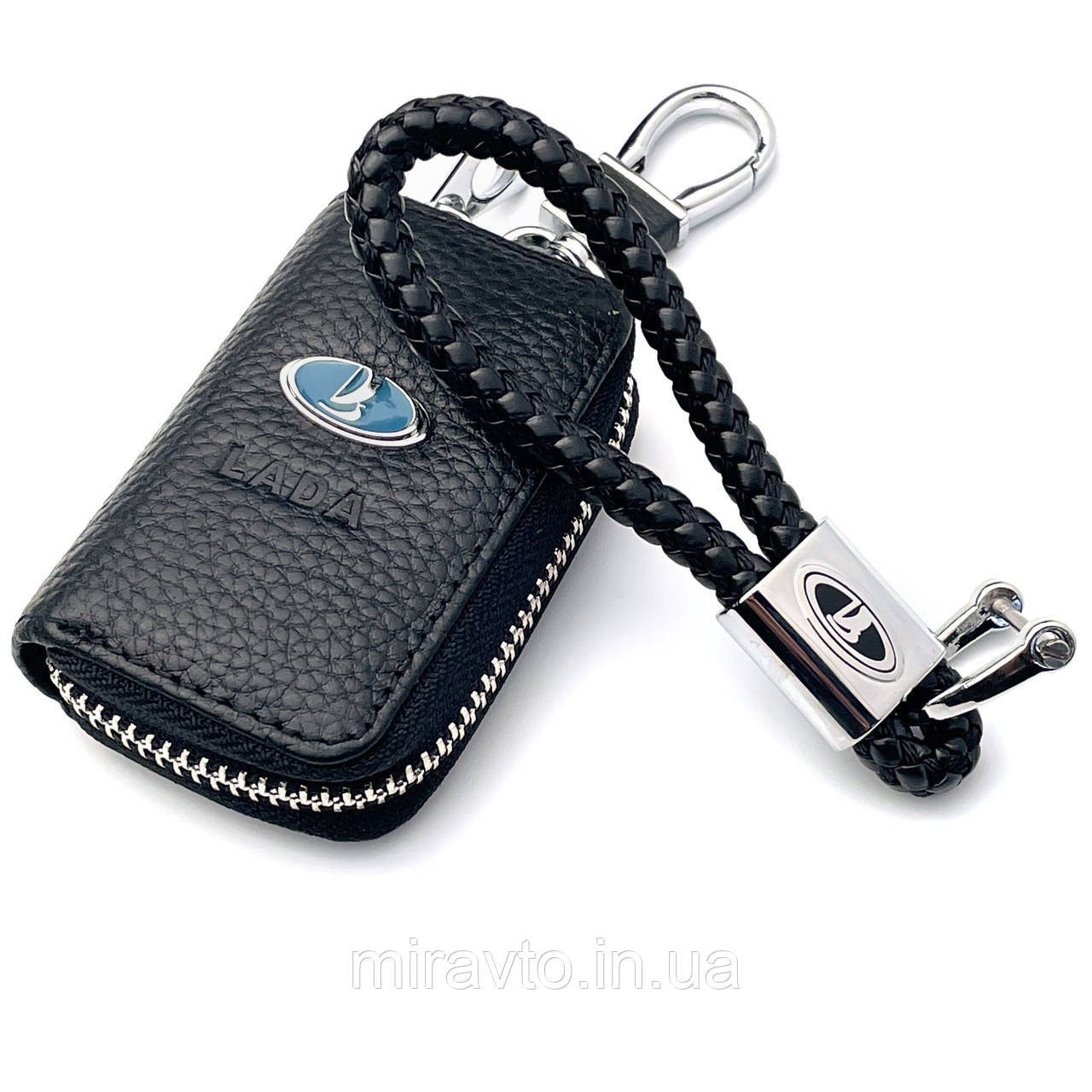 Автонабір №3 для Lada / Брелок і гаманець для автоключів з логотипом (тиснений шкіра)