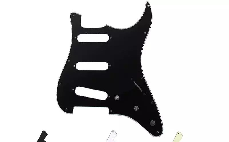 Пікгард чорний SSS для електогітари Fender Stratocaster ST на Американський страт