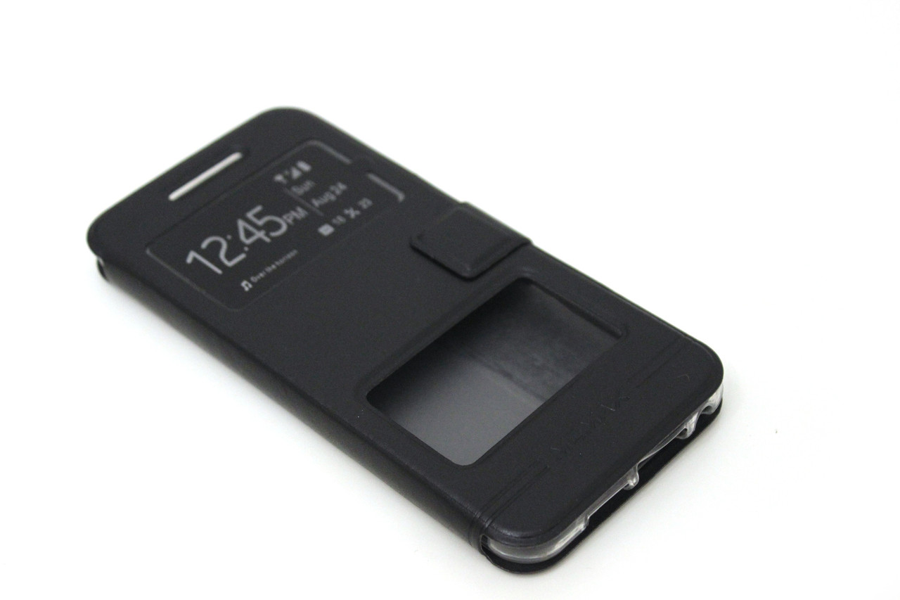 Шкіряний чохол-книжка для HTC One A9 чорний