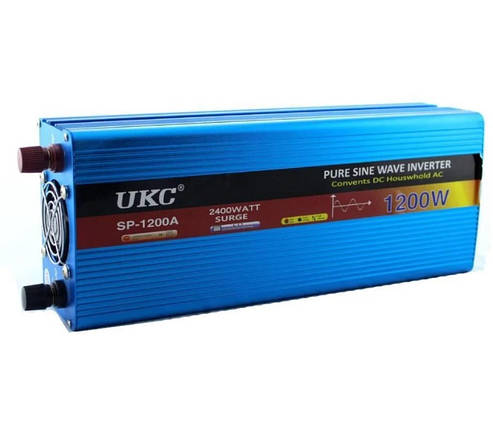 Перетворювач з чистою синусоїдою AC/DC 12v 1200W, фото 1