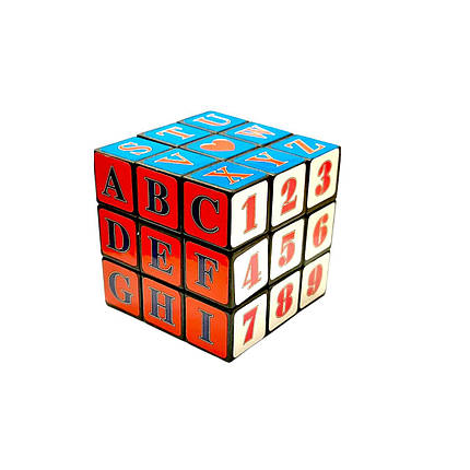Кубік Рубіка с цифрами та літерами 3х3 (головоломка), фото 2