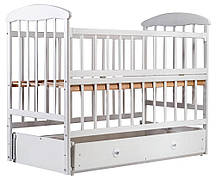 Дитяче ліжечко Наталка з маятником і шухлядою і відкидним спинкою Біле-відвантаження з Харкова