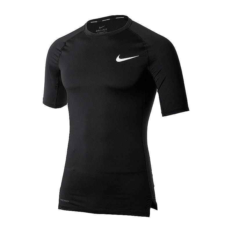 Футболка компрессійна чоловіча Nike Pro Top поліестер чорна (BV5631-010)