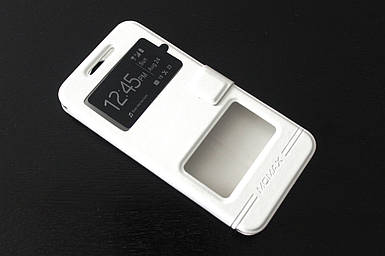 Шкіряний чохол-книжка для HTC One A9 білий