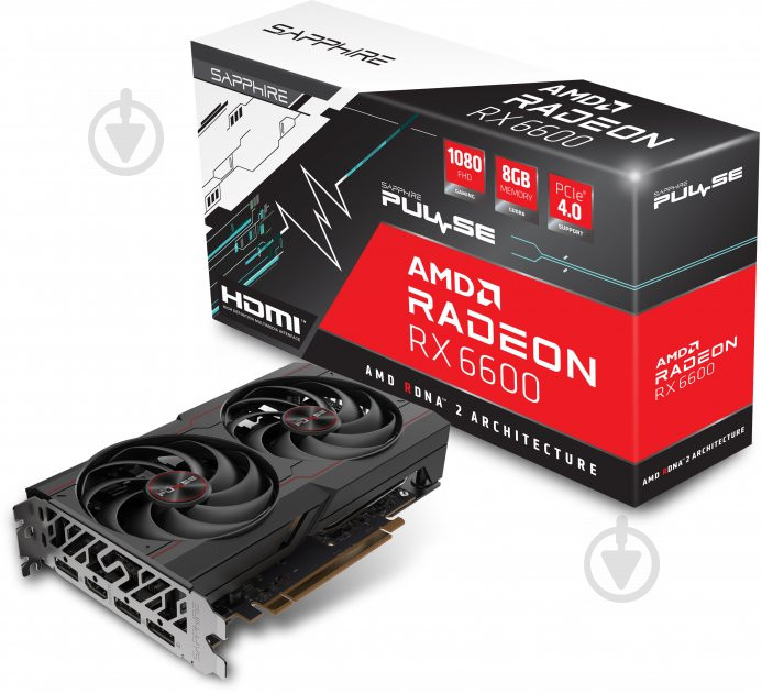 Sapphire Radeon RX 6600 PULSE 8GB Нова 36 міс. гарантії