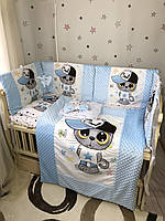 Комплект постельного белья Baby Comfort Люкс Котенок голубой 7 элементов