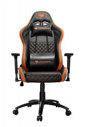 Крісло геймерське Cougar Armor PRO Black/Orange повітропроникне екошкіра та сталевий каркас Чорно-жовтогарячий