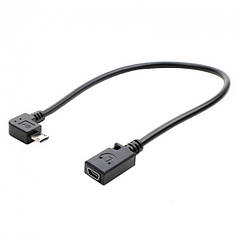 Кабель перехідник конвертер Mini USB Female (мама) — Micro USB Male (тато) Alitek Left