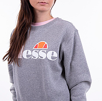 Жіночий Світшот Ellesse Sweatshirt сірий Кофта вільна з принтом Еліс Пайта Еліс весняна \ літня \ зимова