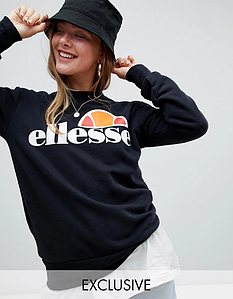 Кофта жіноча Ellesse Sweatshirt Світшот чорний вільний з лого Елліс Пайта Еліс весняна \ літня \ зимова