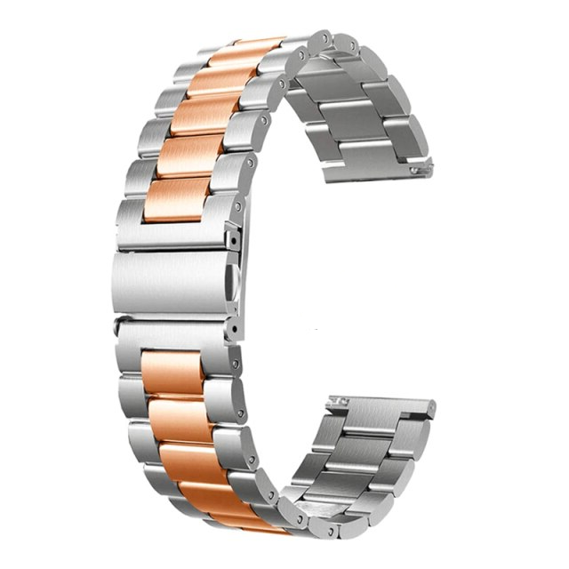 Ремінець браслет (3 ланки) для Amazfit Bip срібно-золотий, фото 1