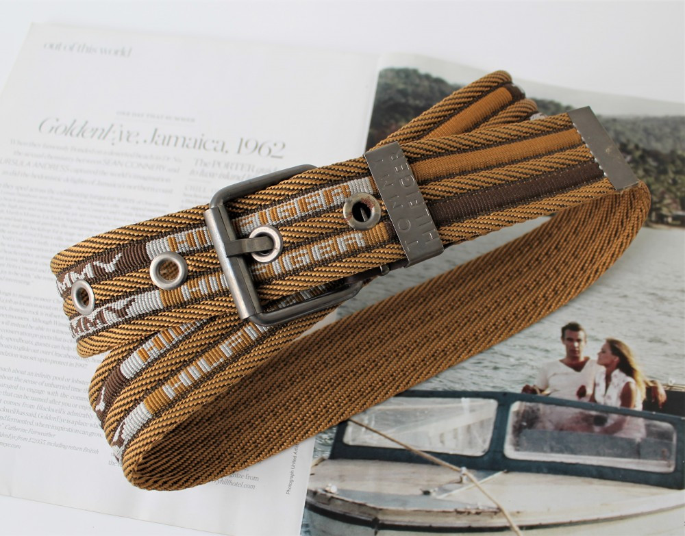 Чоловічий тканинний ремінь Tommy Hilfiger коричневий, фото 1