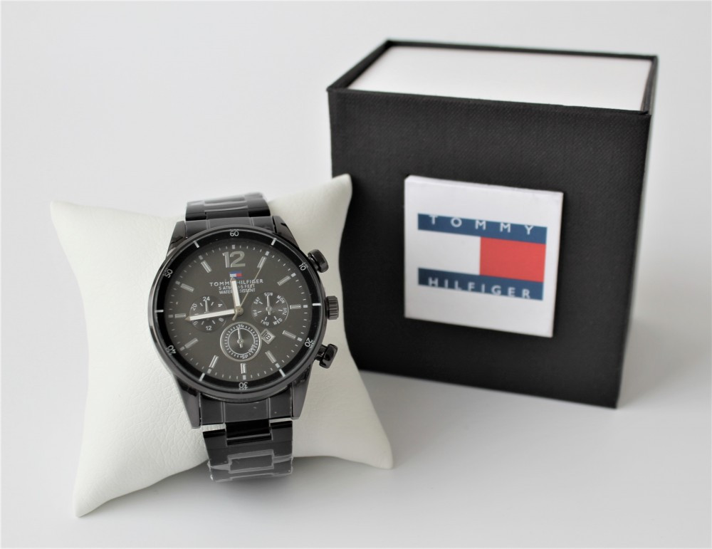 Чоловічий годинник Tommy Hilfiger black, фото 1