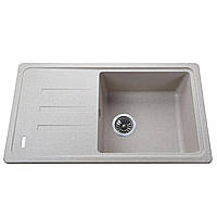 Кухонна мийка композитна прямокутна GLOBUS LUX LUGANO 000021499 435мм x 780мм бежевий 105872