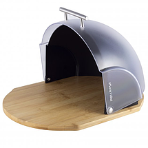 Хлібниця Kamille 36.5х26.5х19см Чорний KM-1100, фото 3