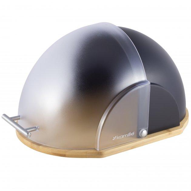 Хлібниця Kamille 36.5х26.5х19см Чорний KM-1100