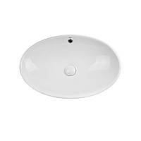 Умывальник накладной для ванной 630мм x 415мм Q-TAP Dove QT06113077W белый овальная 115578