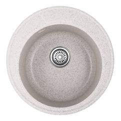 Мийка для кухні HAIBA гранітна 490x490мм кругла бежева HB0974