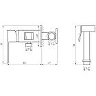 Змішувач для гігієнічного душу TOPAZ ODISS TO 18604-H62-BB прихований чорний латунь 000020140, фото 2