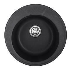 Мийка для кухні HAIBA гранітна 490x490мм кругла сіра HB0972