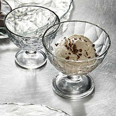 Креманки скляні 220 мл прозора посуд для десертів і морозива