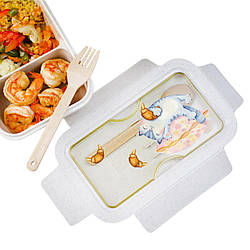 Ланч бокс Кіт з круасаном ( з пшеничного еко-волокна)