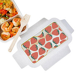 Ланч бокс Полунички ( з пшеничного еко-волокна)