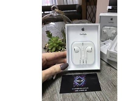Гарнітура, Провідні Навушники Apple EarPods with 3.5 mm (MNHF2ZM/A) Білі, фото 2