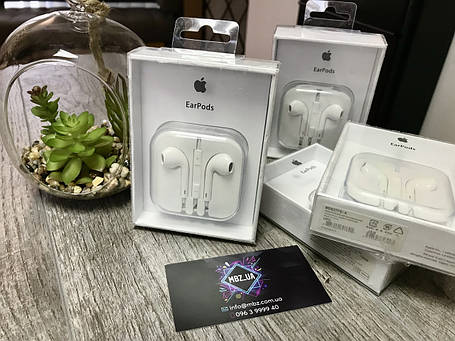 Гарнітура, Провідні Навушники Apple EarPods with 3.5 mm (MNHF2ZM/A) Білі, фото 2