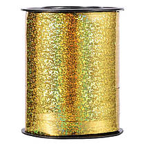 Стрічка для куль металізована голограма золото 135 м Україна