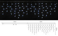 Гірлянда внутрішня DELUX ICICLE С 75 LED бахрома 2x0,7m білий/прозорий IP20