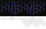 Гирлянда светодиодная DELUX ICICLE С 75LED 2х0,7m синий/прозр IP20