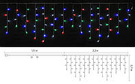 Гирлянда светодиодная DELUX ICICLE С 75LED 2х0,7m мулт/прозр IP20