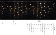 Гирлянда светодиодная DELUX ICICLE С 75LED 2х0,7m тепл.бел/прозр IP20