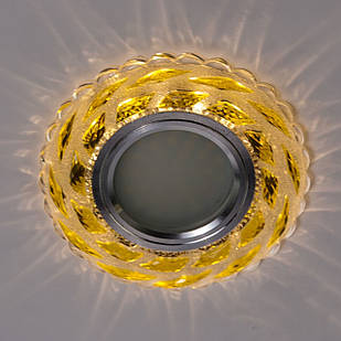 Точковий світильник з вбудованим LED підсвічуванням 3 Вт під лампочку MR 16 D-8770WH+Y