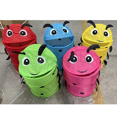 Кошик для іграшок MR 0663-2 (50 шт.) 37-45/63 см, кришка, 2короткі ручки,5 кольорів, у ляльці,39-39-3 см, фото 1