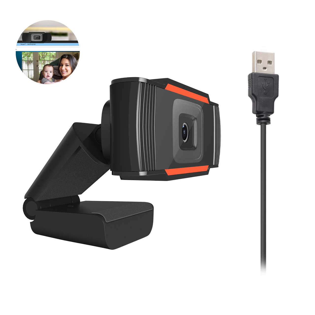Веб-камера HXSJ A-870 USB для Skype з мікрофоном, фото 1