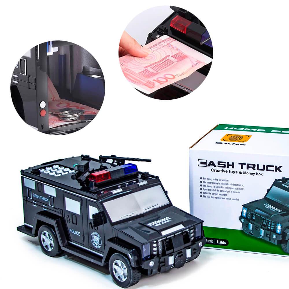 Сейф - скарбничка, машина скарбничка з відбитком пальця Cash Truck Black DSM-6672 з конструктором