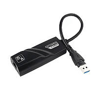 Сетевая карта Lesko 8874 Black USB 3.0/RJ45