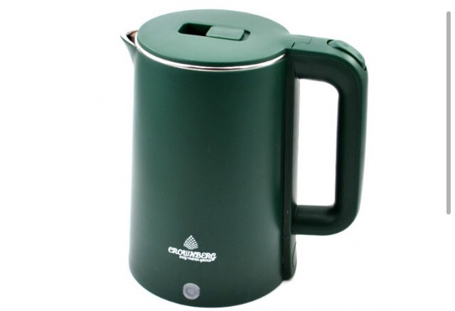 Злектрочайник Crownberg CB 2845 GREEN (12 шт/ящ)
