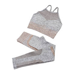 Набір жіночих гетри та вершина для фітнесу королева Джейн 2002 сірий