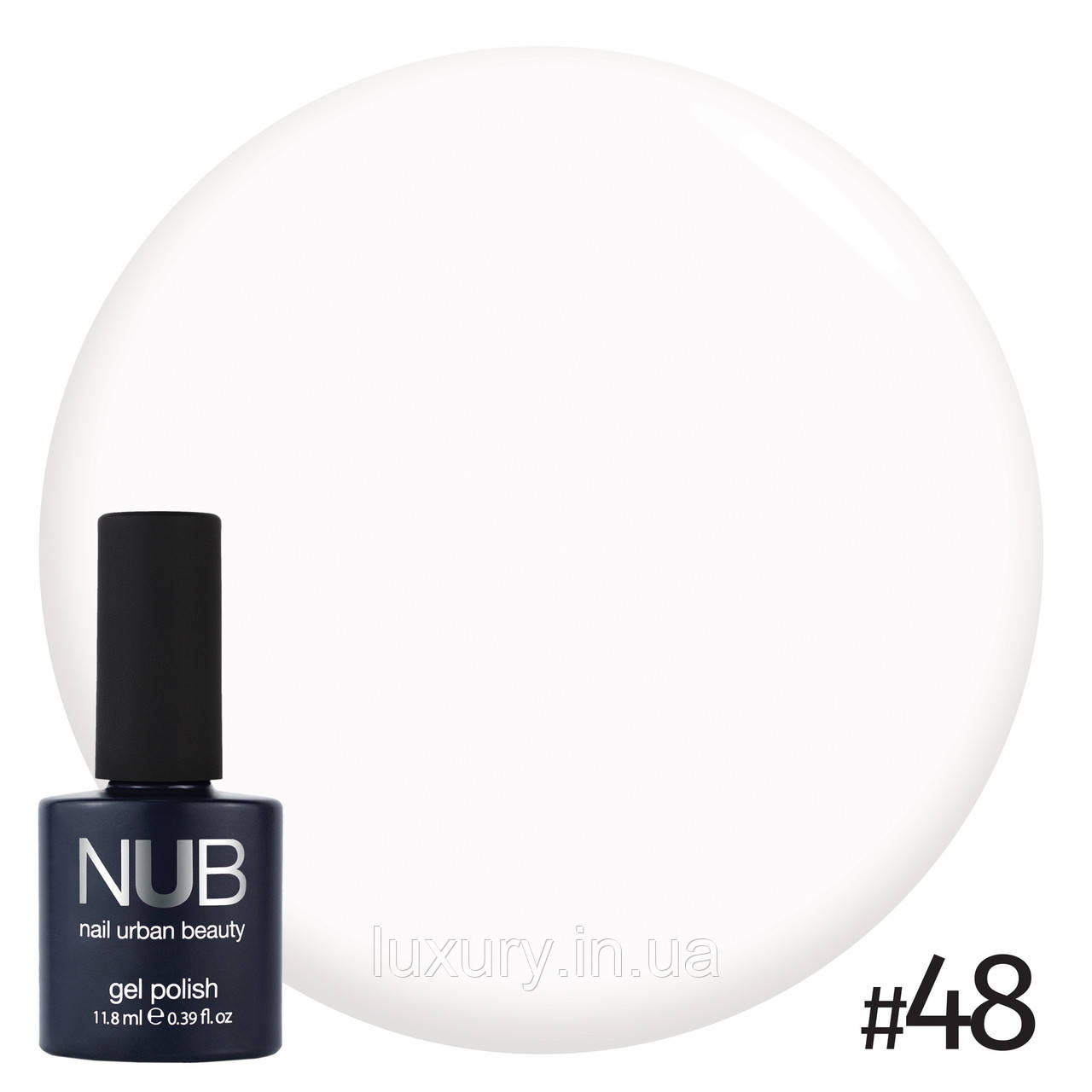 Гель-лак для нігтів NUB Gel Polish XXL 11.8 мл, NUB48 WHITE COLLAR