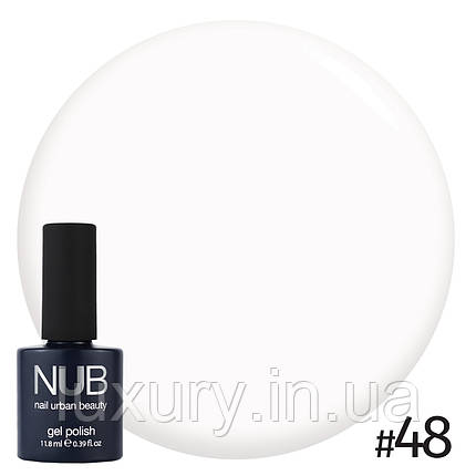 Гель-лак для нігтів NUB Gel Polish XXL 11.8 мл, NUB48 WHITE COLLAR, фото 1