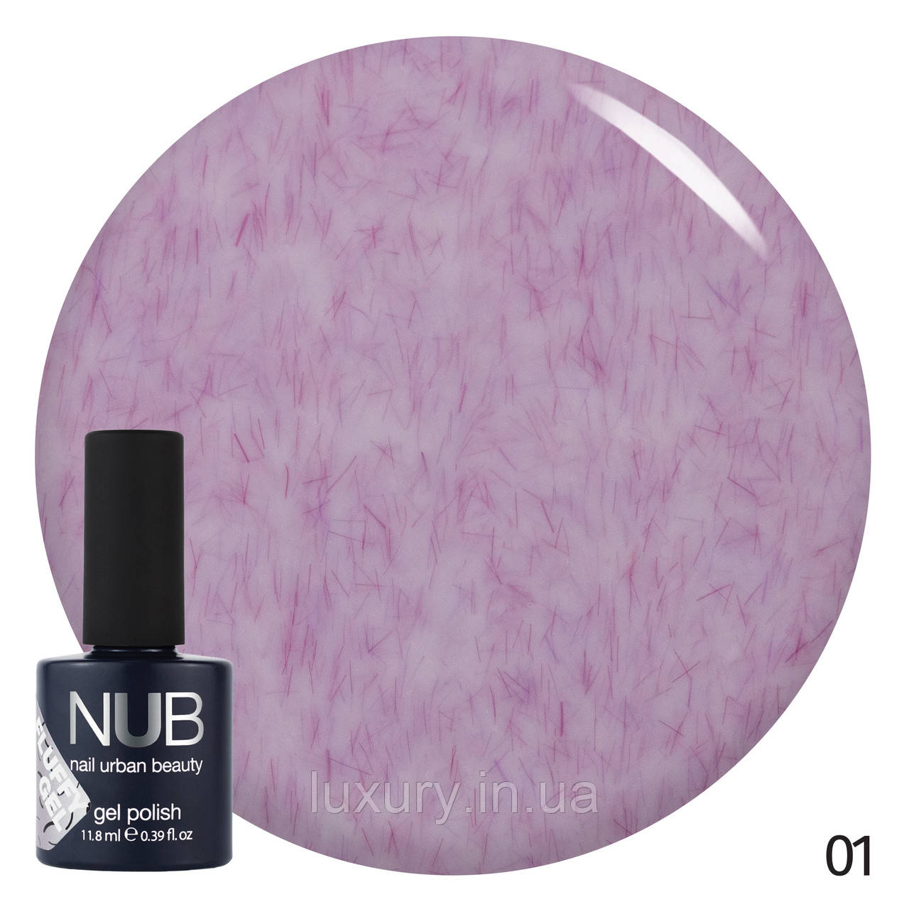 Гель-лак для нігтів NUB Fluffy Gel 11.8 мл, NUB 01 PURLE HAT